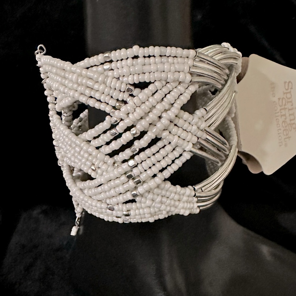 Spring Street beaded cuff bracelet
